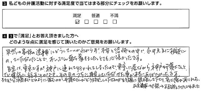 東京に居ながら神戸の弁護士さんとTV電話で話す事ができた